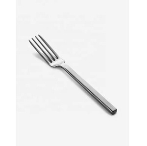 Tenedor de Metal más vendido, vajilla de boda plateada de acero inoxidable, juego de tenedor de fruta con mango de diseño plano grueso - Product Image 5