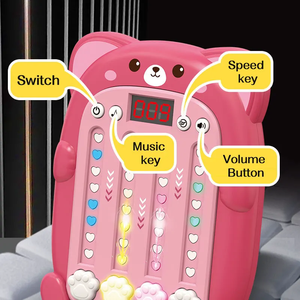 Vente en gros de jeux d'entraînement à la réaction portables Machine à jeux électroniques Rhythm <span class=keywords><strong>Master</strong></span> <span class=keywords><strong>Jeu</strong></span> à poussée rapide avec lumière musicale - Product Image 3