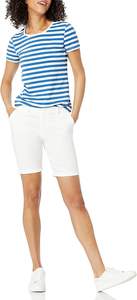 T-shirt pour femmes urbaines, fibre aérée, toucher doux, coupe ajustée, flexibilité douce, drapé léger, bordure propre, silhouette moderne, texture, été, séchage rapide - Product Image 5