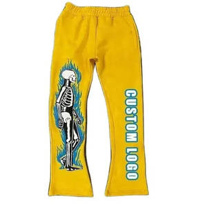 Ensemble de survêtements évasés pour hommes de haute qualité personnalisés vêtements d'entraînement d'entraînement de lavage à l'acide vêtements de sport d'hiver unisexe - Product Image 4