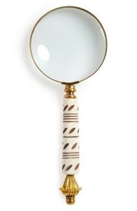 Loupe à paupières pour panneau publicitaire et bibliothèque d'expériences poignée ronde en bois faite à la main cadre en verre en métal utilisé - Product Image 4