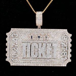 Pendentif Moissanite VVS Diamant Coupe Ronde Bijoux Fins Charme Pendentif Hip Hop pour Homme Or Glacé Argent Sterling 925 - Product Image 6