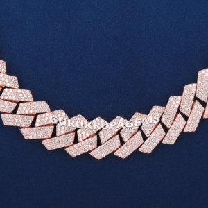 Collar Cubano de 16 mm para Hombre, Plata 925, Diamante Moissanita VVS, Cadena Cubana para Hombre, Venta al por Mayor - Product Image 4