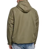 Chaqueta cortavientos transpirable con capucha para hombre, logotipo personalizado de alta calidad, ligera, nailon 100%, ropa deportiva para hombre, chaquetas con cremallera