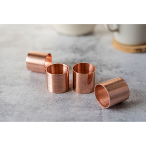 Elegance <b>Copper</b> Finished Metal Napkin Rings Round Shape Napkin Holder for Home and Wedding Dinner <b>Table</b> Decor - Product Image 2