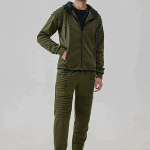Chándal de 550gsm, venta al por mayor, conjuntos de tendencia 2024 para hombre, chándal de algodón y poliéster, ropa de calle personalizada, chándales de 2 piezas para hombre - Product Image 3