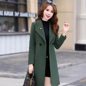 Manteau en laine décontracté coupe ajustée, long, réversible, respirant, avec fermeture boutonnée et zippée, ceinture amovible, tailles XS-XXL, col à capuche, tissé - Product Image 5