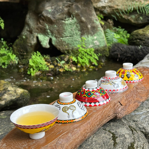Service à thé en porcelaine chinoise traditionnelle Shin Tai Yuan, cinq pièces, motif Quatre Dieux, compatible lave-vaisselle et micro-ondes, coffret cadeau - Product Image 5