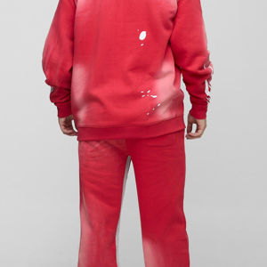 Conjunto Deportivo Informal de Invierno Personalizado, Transpirable, de Felpa, Pantalones Deportivos Acampanados, Sudadera con Capucha Lisa, Conjunto Jogger Apilado para Hombre, 100% Algodón 2 - Product Image 6