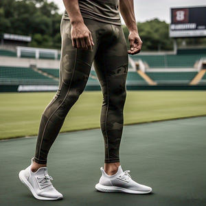 Impresión gráfica Camuflaje Yoga Legging Entrenamiento Fitness Wear Camo Print Legging Hombres Camuflaje Sublimación Pantalones de compresión - Product Image 5