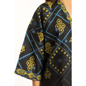 Ensemble Coordonné Bohème Chic en Coton Viscose IPST-55012 – Hauts Imprimés en Mousseline à Manches Trois-Quarts pour Printemps/Été - Product Image 1