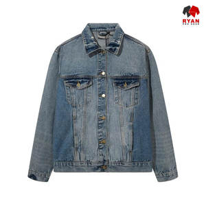 Veste en jean pour homme personnalisée Ryan Pro Gear, fermeture boutonnée confortable, logo personnalisé, style uni, ODM OEM pour l'hiver - Product Image 1
