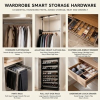 Armoire de chambre personnalisée avec porte vitrée et bureau intégré, rangement moderne pour placard