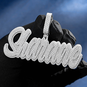 Pendentif personnalisé en alliage plaqué or de qualité supérieure, style hip-hop, serti de diamants - Product Image 2