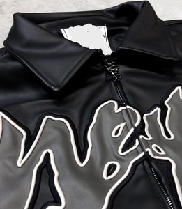 Custom logo Boxy Fit Heavy Men Cow <b>Leather</b> <b>Jackets</b> Customized Patch Pu Genuine <b>Real</b> <b>Leather</b> <b>Jacket</b> for Men - Product Image 3