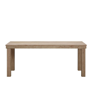 Meubles de salle à manger de jardin en plein air, nouvelle table à manger minimaliste en teck naturel - Saha - Product Image 2