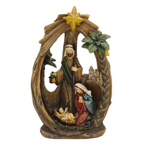 Pesebre Navideño Witt, Artesanía Religiosa de Resina, Escena de la Natividad, Agujero en el Árbol, Sagrada Familia, Decoraciones Cristianas <span class=keywords><strong>Católicas</strong></span> <span class=keywords><strong>para</strong></span> Iglesia - Product Image 5
