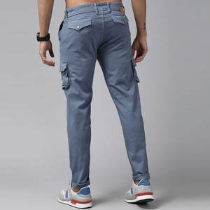 Pantalon cargo en toile pour homme, logo personnalisé, coupe slim, respirant, coupe-vent, style streetwear, usage quotidien, travail, streetwear - Product Image 3