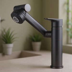 Multi-Function Black <b>Basin</b> Mixer <b>Tap</b> - Product Image 3