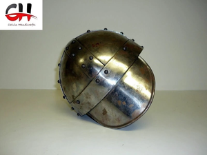 Haz clic para agrandar Casco de máscara vikinga medieval Casco nasal vikingo de acero calibre 18 para regalo. - Product Image 4