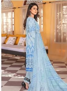 2025 nueva llegada colección de verano para mujeres de alta calidad descosido algodón/césped Shalwar Kameez traje de 3 piezas de talla grande encaje ODM - Product Image 2