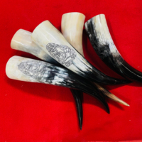 Souvenir écologique de luxe en corne de buffle sculptée, forme naturelle, style animal marin, avec logo personnalisé
