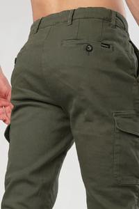 Offre Spéciale Pantalons de survêtement de sport décontractés pour hommes Pantalon Cargo en coton à coupe ample avec impression personnalisée Joggers de lavage en détresse pour la course - Product Image 3