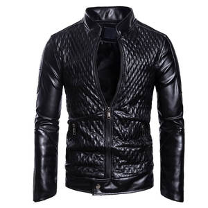 Chaqueta de cuero ajustada para hombre de alta calidad de lona transpirable a prueba de viento impermeable elegante cómodo invierno recién llegados bajo - Product Image 1