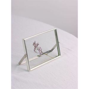 Cadre photo flottant élégant en cuivre et verre, tailles 4x6, 5x7, 8x10, pour affichage de menus de mariage, cadre photo - Product Image 4