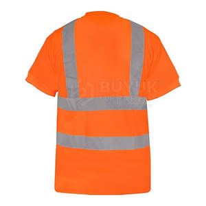 Camisa de Trabajo de Alta Visibilidad, Manga Corta, Reflectante, Transpirable, 100% Poliéster, Resistente, Protección Contra Incendios, para Control de Tráfico - Product Image 2