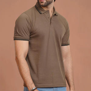 Camisetas de Algodón de Alta Calidad con Logotipo Bordado Personalizado para Hombre, Ropa Deportiva Informal, Elástica, Ecológica, de Secado Rápido y Transpirable - Product Image 1