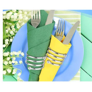 Design de luxe argenterie anneau de serviette porte-mouchoirs pour manger anniversaire fêtes d'anniversaire décoration de Table pince à serviette - Product Image 1