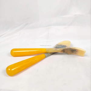 Ensemble de cuillères à salade en résine artisanale de qualité supérieure, écologiques, nouveaux designs, accessoires de cuisine, artisanat indien - Product Image 1