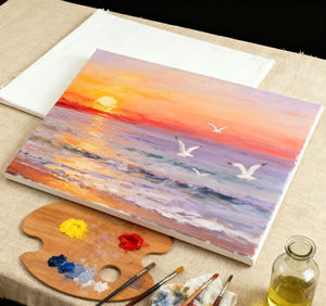 525gsm 中等纹理白色棉麻混纺拉伸手绘画布卷，用于艺术创作的数码UV打印 - Product Image 4