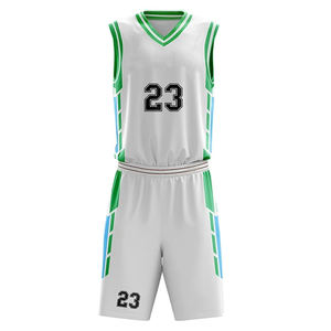 Vêtements de basket-ball pour hommes en polyester, vente chaude, design personnalisé, tenue d'entraînement pour jeunes, ensemble de maillots de basket-ball - Product Image 2