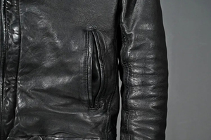 Veste vintage noire coupe-vent imperméable style High Street pour homme en cuir de mouton véritable - Product Image 4