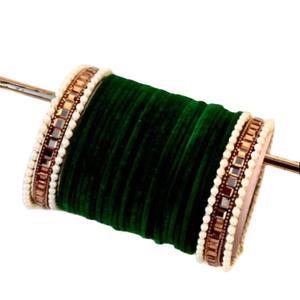 Hip Hop Vintage Velvet Chudiyan Set Bracelets à la mode pour dames pour mariage Style des femmes pakistanaises et indiennes - Product Image 3