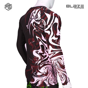 Camiseta de manga larga unisex con logotipo personalizado MMA poliéster sublimación Rash Guard ropa de artes marciales de compresión para lucha libre BJJ para - Product Image 5