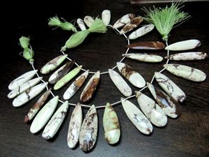 Cuentas de Crisocola Limón Natural en Forma de Pera, Facetadas, Briolette, 10x13mm 12x35mm, Hilo Graduado de 8 Pulgadas de Largo, Alta Calidad, EMINENT - Product Image 3