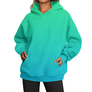 Nuevo modelo de mujer Sudadera con capucha Gradiente suelto Bolsillo grande Deportes de ocio Ropa de invierno Te mantiene caliente - Product Image 2