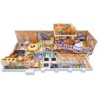 Équipement de terrain de jeux intérieur personnalisé, aire de jeux pour enfants, château à bonbons avec trampoline, fosse à balles et toboggan