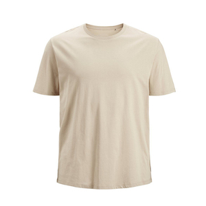 Camiseta de Hombre con Bloques de Color en Contraste, Manga Corta, Cuello Redondo, Tejida, Lisa, Casual, Estilo Urbano - Product Image 6