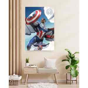 Poster mural Marvel Brave New World, design moderne, Captain America - Product Image 2