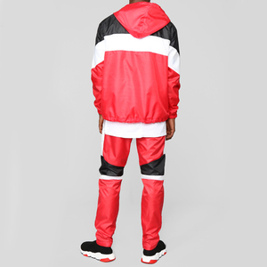 Survêtement pour homme avec logo personnalisé en gros, bloc de couleur, coupe-vent, rétro années 90, imperméable, Techwear, jogging léger, ensembles de survêtements - Product Image 4