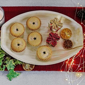 Assiettes à dîner jetables Tienphong, assiettes ovales en feuilles de palmier de 15x10 pouces pour fêtes, mariages, anniversaires, extérieur - Product Image 2