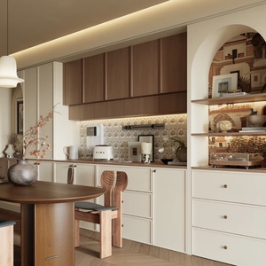 <span class=keywords><strong>Buffet</strong></span> de style crème minimaliste moderne, armoire de <span class=keywords><strong>salle</strong></span> à <span class=keywords><strong>manger</strong></span> et de salon en bois sur mesure de luxe pour toute la maison - Product Image 3