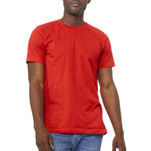 T-shirt rouge maquette vue avant et arrière modèle de conception unie T-shirt rouge basique uni/T-shirt rouge à manches courtes de qualité supérieure - Product Image 1