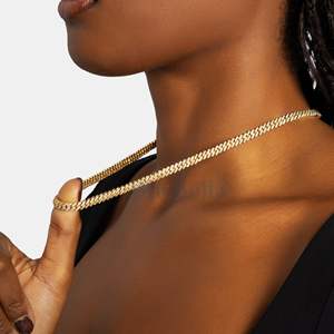 Venta caliente 5mm Prong Cuban Chain Moissanite Pass Diamond Tester 925 Plata 18K Chapado en oro Prong Cuban Chain Joyería fina - Product Image 2