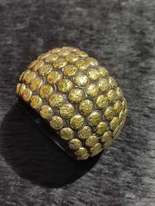 กำไลข้อมือทองเหลืองดิบแบบโมเดิร์น MS Handicraft ขนาด 69 มม. กำไลแบบฝังลาย กำไลแบบช่อง กำไลเปล่าแบบกว้าง กำไลทำมือ - Product Image 2