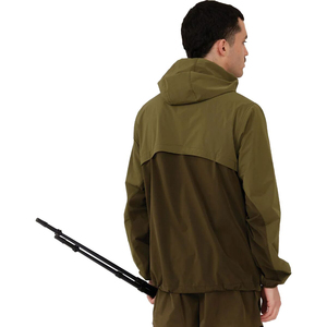 Custom Lightweight Waterproof <b>Men</b> Outdoor Windbreaker <b>Jacket</b> Hooded Tactical Karmy Green Breathable Sports Hiking Windcoat - Product Image 3